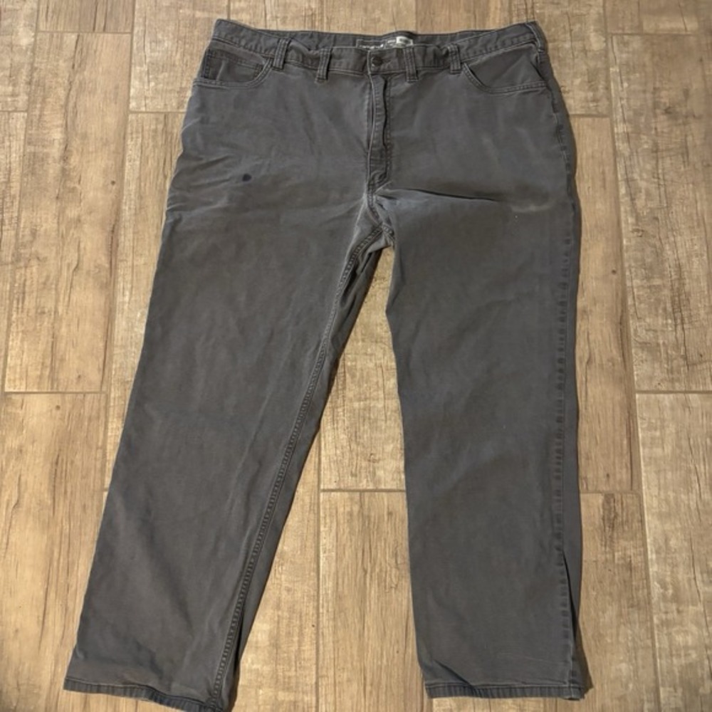 Carhartt Work Pants Men's 44 X 32 Relaxed Fit Rugged Flex Canvas Gray 5 Pocket